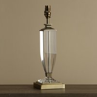 Laura Ashley Carson Antique Brass Large Crystal Table Lamp Base