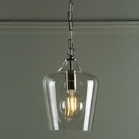 Laura Ashley Ockley 1 Light Bottle Pendant Ceiling Light In Polished Chrome Finish