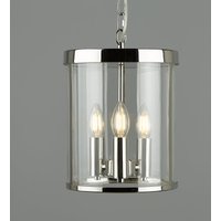 Laura Ashley Selbourne 3 Light Ceiling Lantern In Polished Nickel Finish