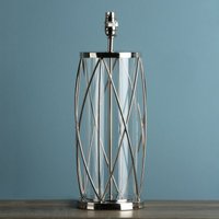 Laura Ashley Beckworth Lattice Large Table Lamp Base In Polished Nickel Finish