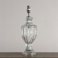 Laura Ashley Meredith Cut Glass Small Urn Table Lamp Base In Polished Chrome Finish