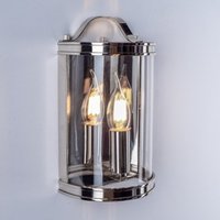 Laura Ashley Harrington Single Wall Lantern In Polished Nickel Finish