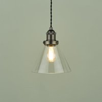 Laura Ashley Industrial Isaac 1 Light Ceiling Pendant Light in Nickel Finish