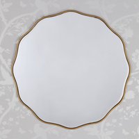 Laura Ashley Medora Round Mirror In Matt Gold Finish