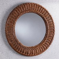 Laura Ashley Cait Round Mirror In Natural Wicker Finish 60cm LA3756691-Q
