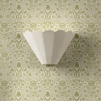 Laura Ashley Scallop Wall Washer In White Ceramic LA3756707-Q