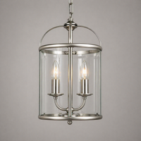 Impex LG77132/SN Orly 2 Light Contemporary Lantern in Satin Nickel