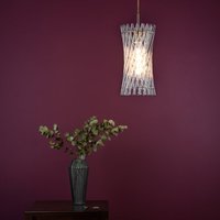Dar Lighting Loire Ceiling Pendant Light In Natural Brass With Glass Rods LOI0135
