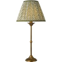 Dar Lighting Lydian Table Lamp In Antique Bronze With Green Shade LYD4263-EST1024