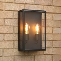 Dar Lighting Mazin 2 Light Outdoor Wall Light In Black Finish IP44 MAZ5022