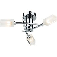 Dar MOR0350 Morgan 3 Light Chrome Semi Flush Fitting