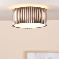 Dar Lighting Netra 3 Light Flush Ceiling Light In Satin Bronze Finish NET5363