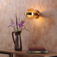 Lights 4 Living 37% Discount on Dar Lighting Ophira Antique Gold Wall Light with Amber Glass