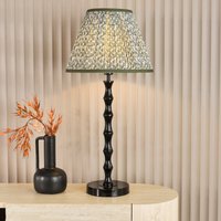 Dar Lighting Siyanda Table Lamp In Black Finish With Green Shade SIY4222-EST1224