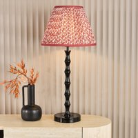 Dar Lighting Siyanda Table Lamp In Black Finish With Red Shade SIY4222-EST1225