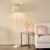 Dar Lighting Siyanda Floor Lamp In Cream Finish With Green Shade SIY4933-IKA1624
