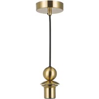 Dar Lighting Single Ceiling Pendant Suspension E27 In Matt Black Finish SP73