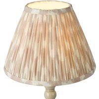 Dar Lighting Ikat Taupe And White Cotton Tapered Empire Shade 25cm