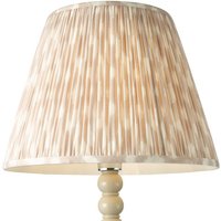 Dar Lighting Ikat Taupe And White Cotton Tapered Empire Shade 40cm