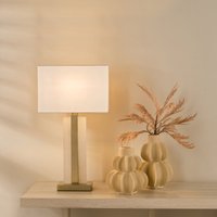 Lights 4 Living Save 37% on the Dar Lighting Tokori Table Lamp in Brushed Gold Alabaster
