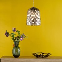Dar Lighting Varius Ceiling Pendant Light In Matt Black Finish With Smoked Glass VAR0110