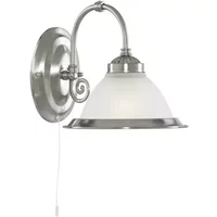 Searchlight 1041-1 American Diner 1 Light Wall Light In Satin Silver.