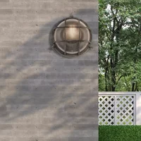 Searchlight Outdoor Round Bulkhead Light in Black Silver Finish With Ribbed Glass IP44