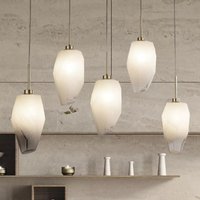 Searchlight Rocky 5 Light Bar Ceiling Pendant Light In Satin Brass Finish With Glass Shades 23145-5SB