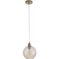 Searchlight Radiance Ceiling Pendant Light In Gold Finish With Champagne Glass 44520CP