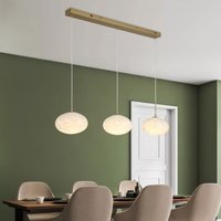 Searchlight Confetti LED Bar Ceiling Pendant Light In Gold Finish With Confetti Glass 80823-3GO