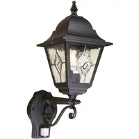 Elstead NR1-PIR-BLACK Norfolk Exterior PIR Security Lantern IP43