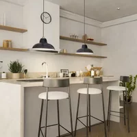 Lights 4 Living Anglepoise 33111 Original 1227 Midi Wide Brass Pendant in Ink Blue