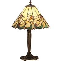 Interiors 1900 64195 Jamelia Tiffany Small 1 Light Table Lamp In Dark Bronze With Shade Interiors 1900 64195 Jamelia Tiffany Small 1 Light Table Lamp In Dark Bronze With Shade