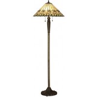 Interiors 1900 64192 Jamelia Tiffany 2 Light Floor Lamp In Dark Bronze With Shade Interiors 1900 64192 Jamelia Tiffany 2 Light Floor Lamp In Dark Bronze With Shade