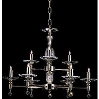 STH03061/8+4/N San Marino 12 Light Optical Glass Chandelier STH03061/8+4/N San Marino 12 Light Optical Glass Chandelier