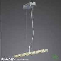 IL80045 Galaxy LED Chrome & Crystal Linear Ceiling Pendant IL80045 Galaxy LED Chrome & Crystal Linear Ceiling Pendant