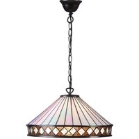 Interiors 1900 64147 Fargo Tiffany Large 1 Light Ceiling Pendant With Shade Interiors 1900 64147 Fargo Tiffany Large 1 Light Ceiling Pendant With Shade