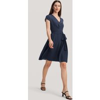LILYSILK Abiti In Seta Vestito Abbigliamento Donna Di Seta 100% Seta Pura E Naturale Italia Blu-Marino