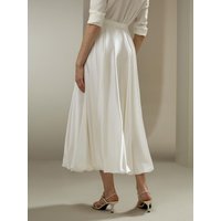 LILYSILK Gonna In Seta Bianco Naturale Lunghezza Massima, Emisfero A Bolle Charmeuse Di Seta Si Adatta Meglio Alla Forma Del Corpo 48