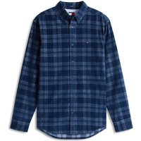 Tommy Jeans Check Cord Shirt In Navy - S