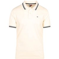 Tommy Jeans Regular Tipped Polo Shirt In White - 3XL