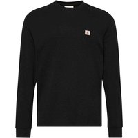 Calvin Klein Jeans LS WAFFLE BADGE CREWNK TEE men's in Black