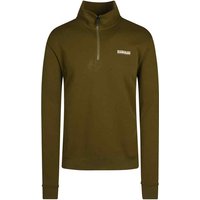 B- Box Half Zip Sweatshirt In Khaki