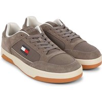 Tommy Jeans Leather Mix Cupsole Sneaker In Brown - 40