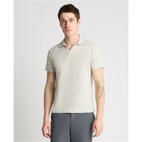 Remus Uomo Slub Yarn Jersey Polo Shirt In Light Grey - XL