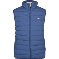 Gant Kids Lightweight Quilted Vest In Blue - 16Y