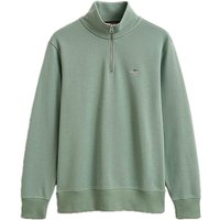 Gant Half Zip Sweatshirt In Light Green - M