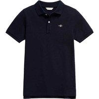 Gant Kids Shield Pique Polo Shirt In Navy - 16Y