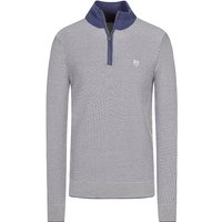 Tommy Bowe Tullow Quarter Zip Knitted Sweater In Petrol - S