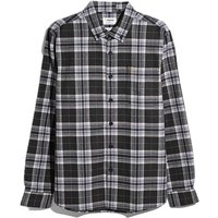 Farah Marvin Long Sleeve Check Shirt In Blue - XL